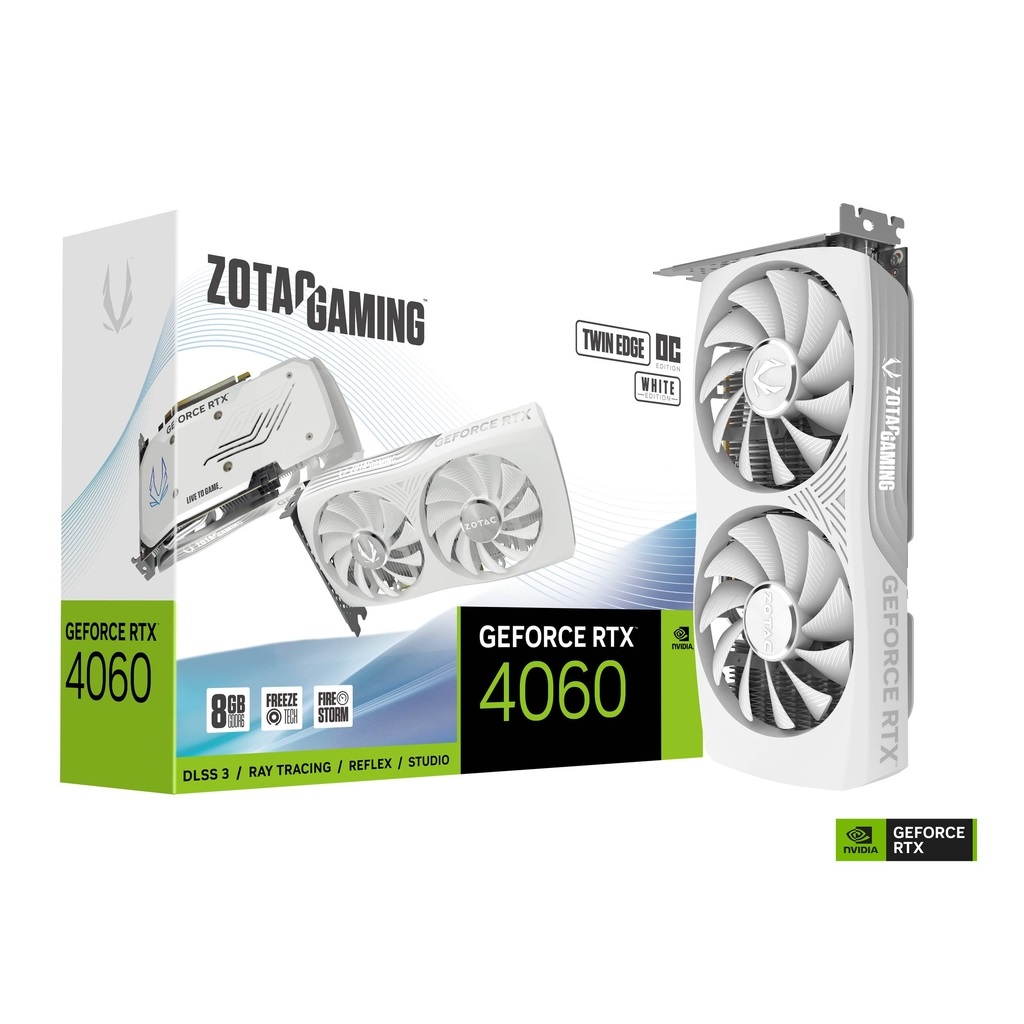 GPU RTX 4060 8GB ZOTAC GAMING TWIN EDGE WHITE